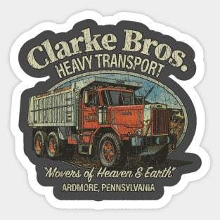 Clarke Bros. Heavy Transport 1959 Sticker